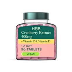 Holland & Barrett (H&B) Cranberry Extract 400mg, with Vitamin C & E. For Immune Support , Urinary tract wellness-  90 Tablets