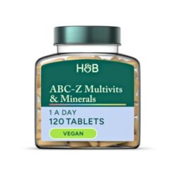 Holland & Barrett (H&B) ABC-Z Multivitamin & Mineral. For Immune System Function, Bone Health & General wellbeing - 120 Tablets                                                                                       Exp: