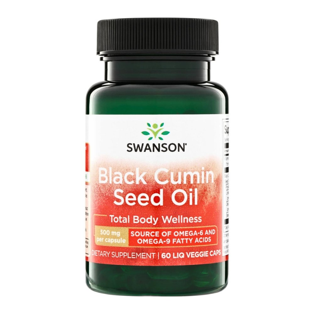 Swanson Black Cumin Seed Oil, For Total Body Wellness, Antioxidant, Antinflammatory Support. 60 Liquid Capsules. Exp: 10/2028