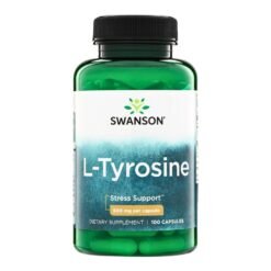 Swanson L-Tyrosine, 500MG. Supports Alertness, Focus, Stress Resilience. 100 Capsules.      |3+ Months Supply|                                         Exp: 01/2029