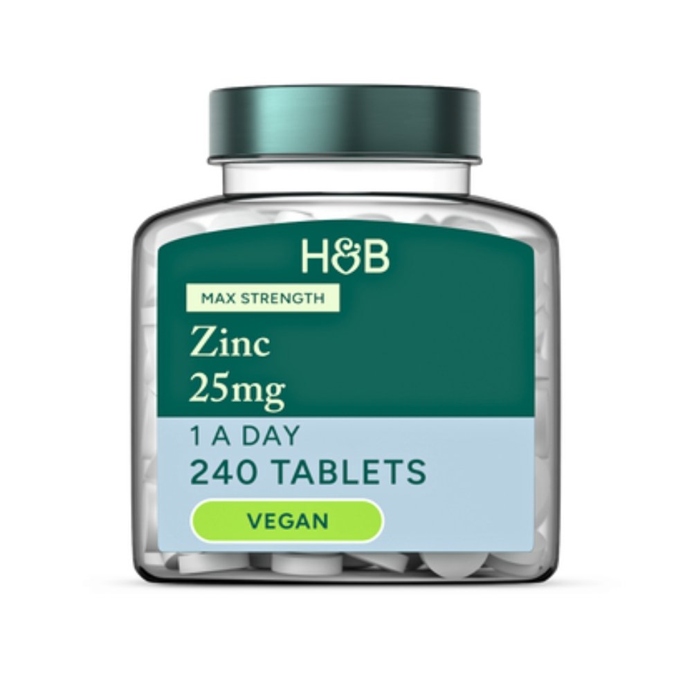 Holland & Barrets (H&B) Zinc 25mg, For Immune support, normal testosterone levels and aids Fertility and Reproduction-240 Tablets Exp: