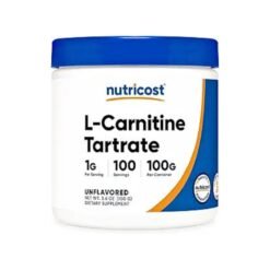 Nutricost L-Carnitine Tartrate Powder, 1000MG . For Antioxidant, Immune, Collagen Support, 100G.        Exp: 12/2028