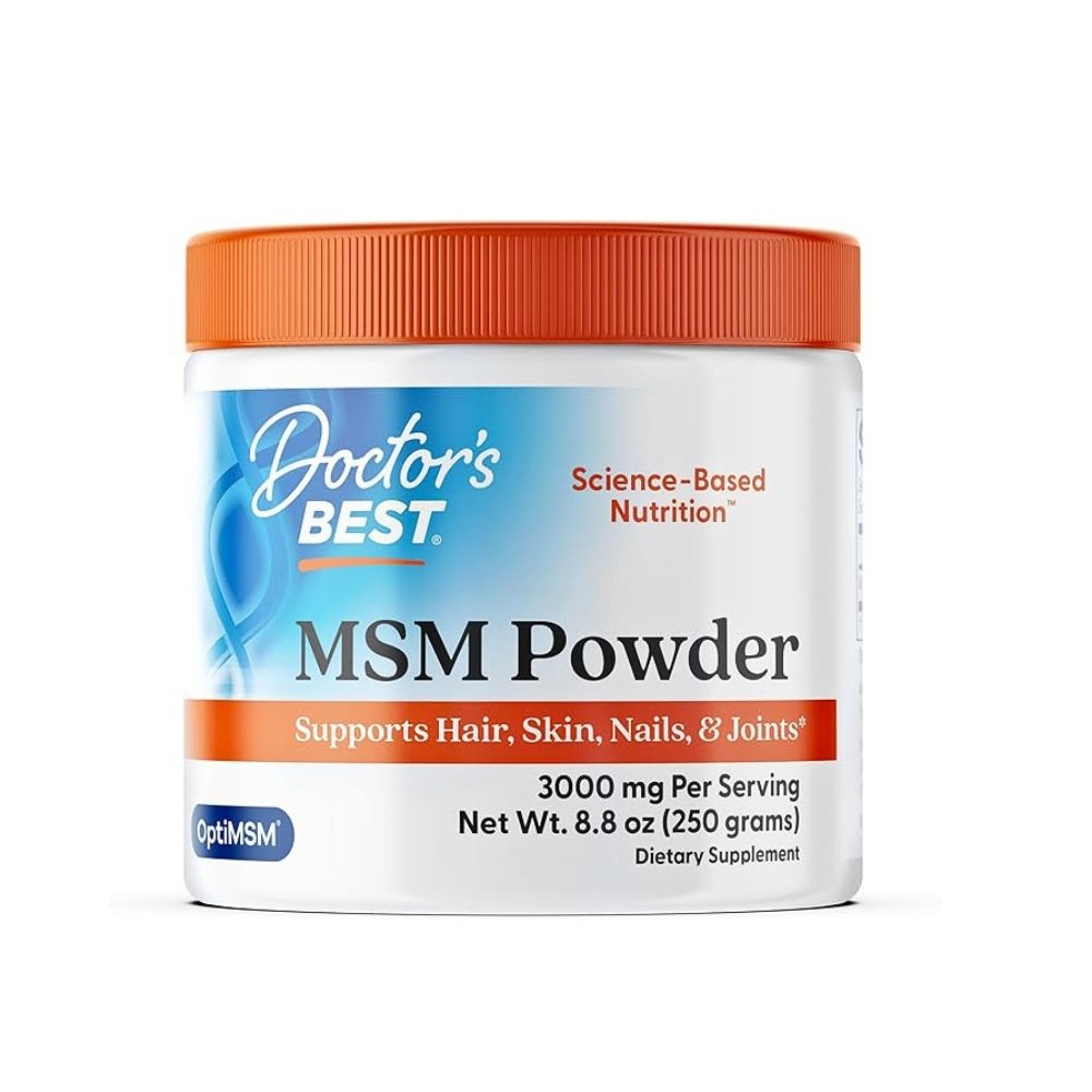 Doctor's Best MSM Powder For Men & Women, 3000MG. Supports Hair, Skin, Nails, Joint Health, & Mobility, 250G. Exp: 12/2028