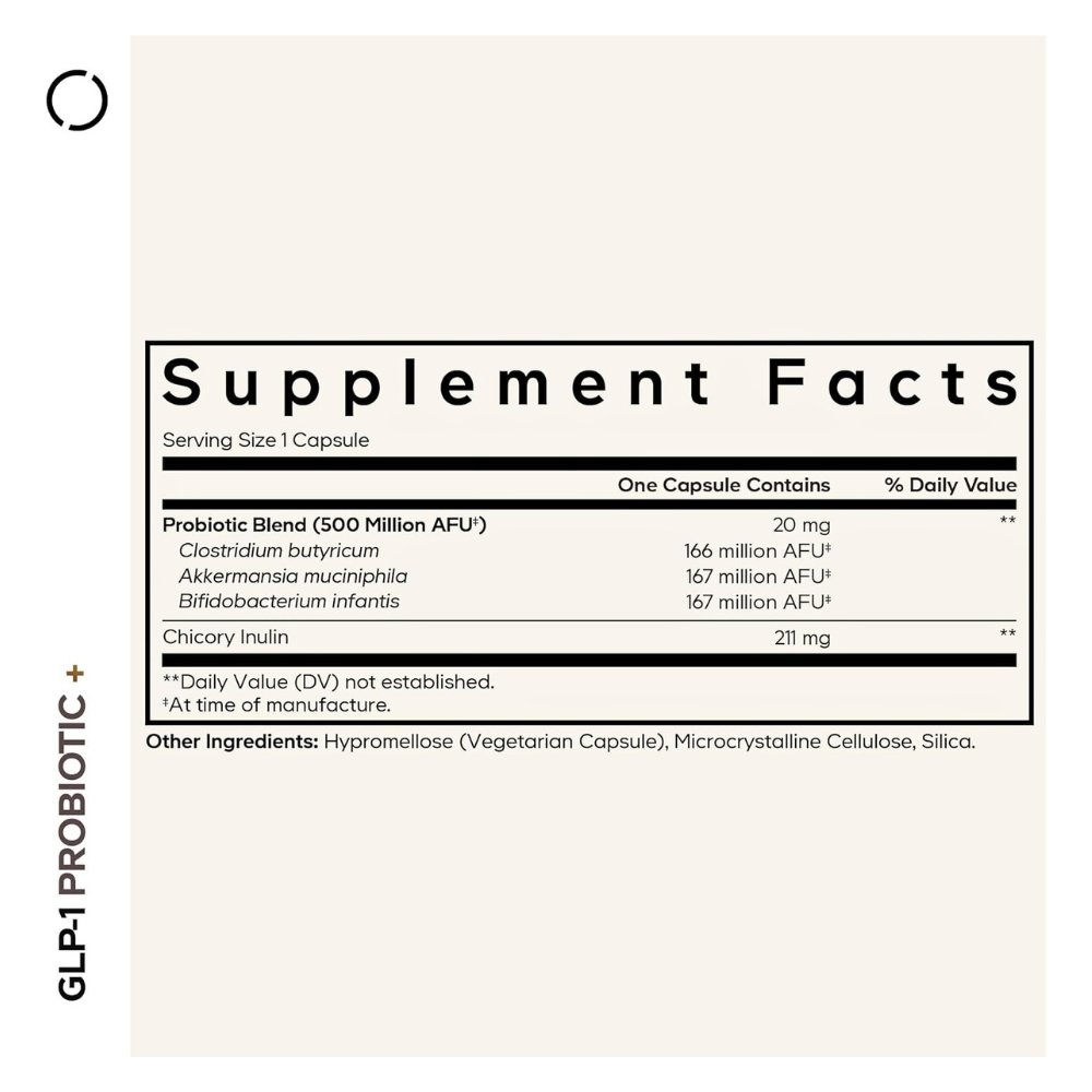 Codeage GLP-1 Trim & Glow Weight Loss Support With Prebiotics, Postbiotics & Live Probiotics; Akkermansia, Clostridium, Bifidobacterium. 90 Capsules |3 Months Supply| Exp: 10/2028 - Image 2