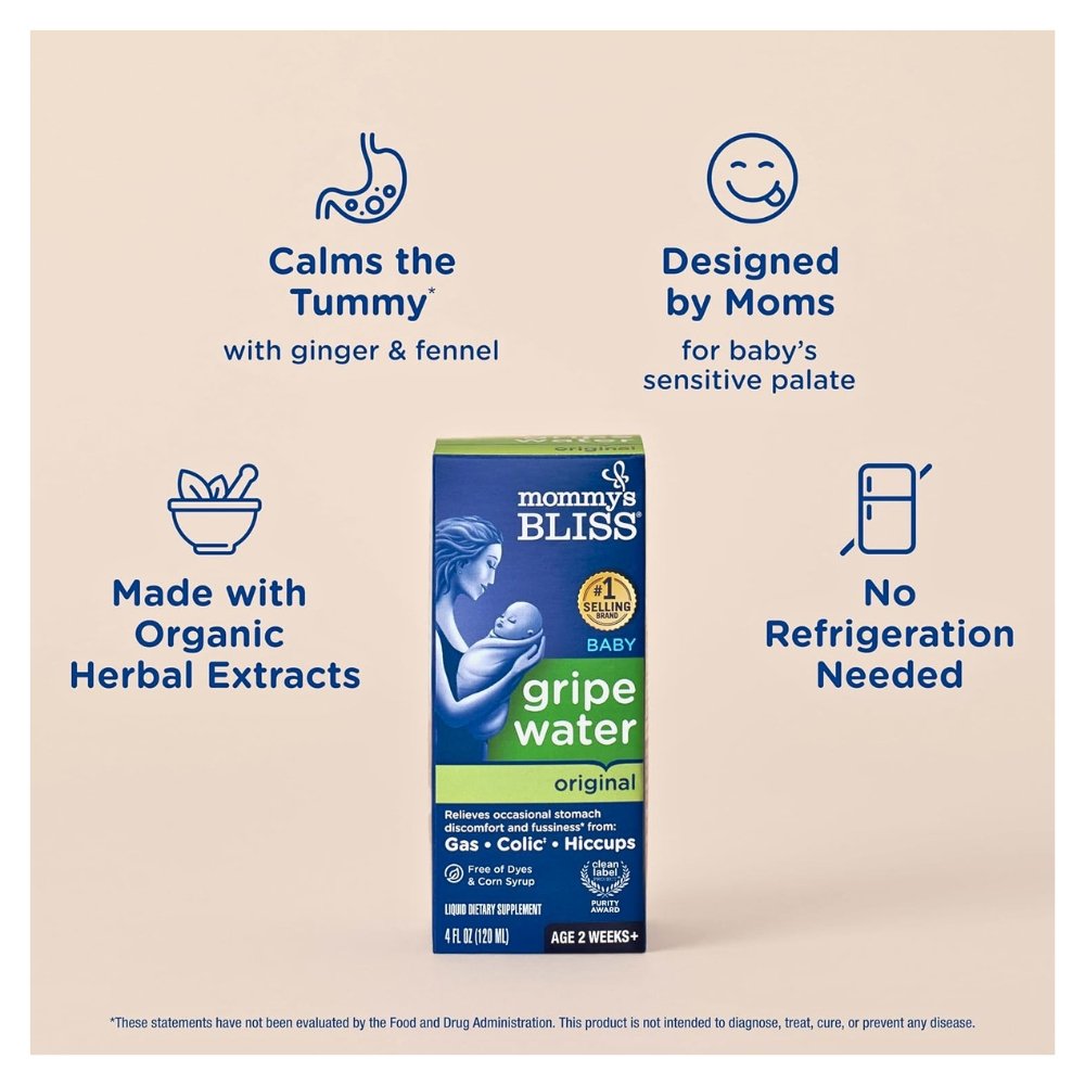 Mommy's Bliss Gripe Water Original For Babies, Infant Gas & Colic Relief, Gentle & Safe, From 2+ Weeks, 120mls Exp: 11/2027 - Image 2