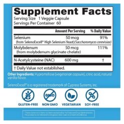 Alternative view of Doctor's Best NAC Detox Regulators, N-Acetyl Cysteine 600 mg With Selenium &Molybdenum. For Liver Health Support, Detoxification, Glutathione Boost.    60 Capsules      |2 Months Supply|                                  Exp: 01/2027