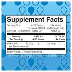 Alternative view of Mary Ruth’s Organic Vitamin K2, MK7 Liquid Drops for Adults & Kids. For Bone Health & Calcium Absorption         Exp: 01/2028