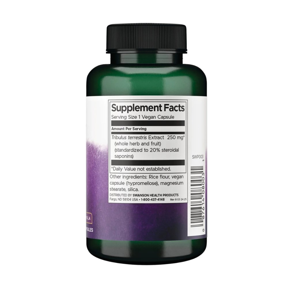Swanson Passion Formula Tribulus Terrestris Extract, 250mg. Libido & Fertility Support, 120 Capsules Exp:08/2027 - Image 2