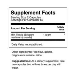 Alternative view of Swanson Full Spectrum Milk Thistle, 1000mg. For Liver Support, Blood Sugar Management.      100 Capsules                                     EXP: 12/2028