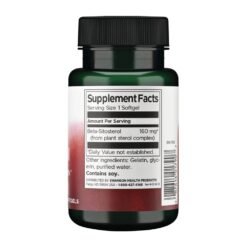 Alternative view of Swanson Maximum Strength Beta Sitosterol, 160MG. Natural Cholesterol, Prostate & Urinary Health Support.   60 Softgels.                                               Exp: 08/2027