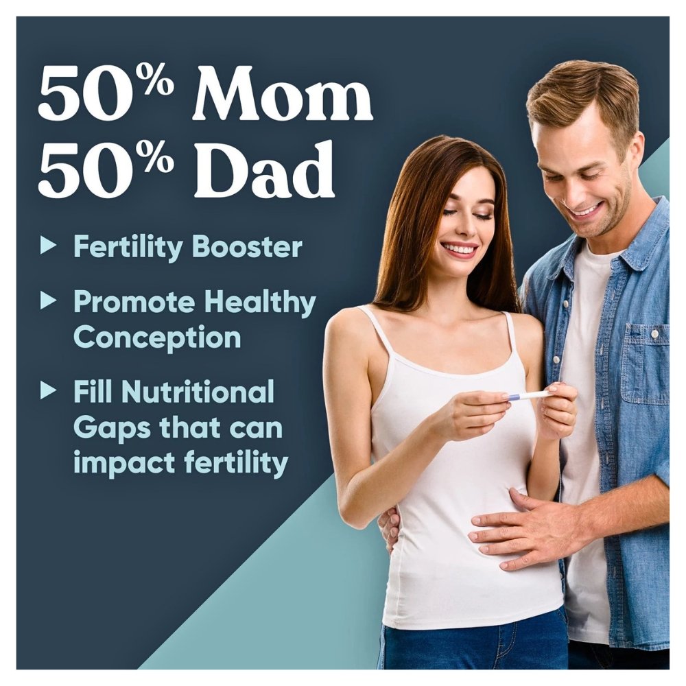 EU Natural Conception for Him & Her Bundle, Advanced Fertility Support for Couples, For Hormonal Balance, Cycle & Ovulation Support + Sperm Count, Motility & Strength - 120 Vegetarian Capsules Exp: - Image 2