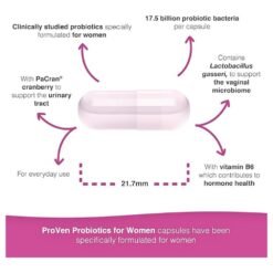 Alternative view of Proven Women Probiotic 17.5 Billion CFU. For Digestive, Immune & Urogenital Support with Cranberry & Vitamin B6-30 Capsules