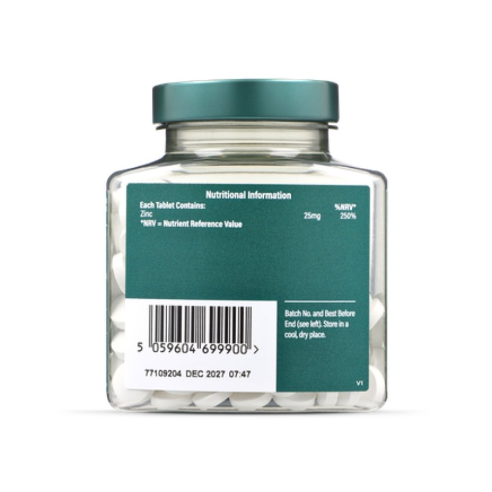Holland & Barrets (H&B) Zinc 25mg, For Immune support, normal testosterone levels and aids Fertility and Reproduction-240 Tablets Exp: - Image 2
