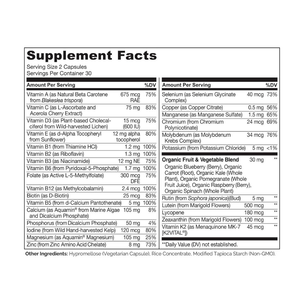 Naturelo Teen Boys Multivitamin From Organic Whole Food With Activated Methylfolate, MethylB12. To Boost Immunity, Energy & Skin Health -60 Capsules Exp: 01/2028 - Image 4