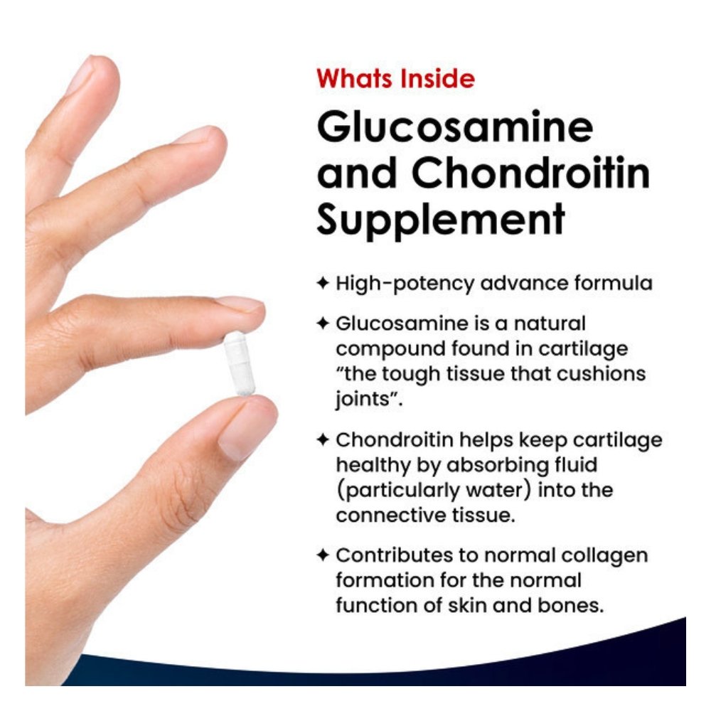 New Leaf Product Glucosamine & Chondroitin Complex with Vitamin C- Joint, Cartilage & Bone Support -120 Capsules - Image 4
