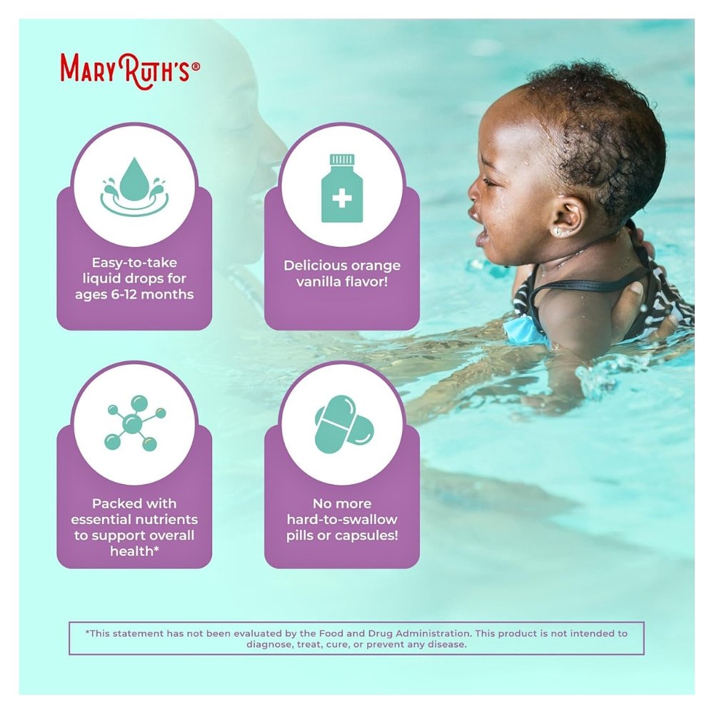 Mary Ruth's Organics Liquid Drops Multivitamin for Infants 6-12 Months. Gentle Nutrition, Immune Support For Growing Babies , 60mls Exp: 11/2027 - Image 4