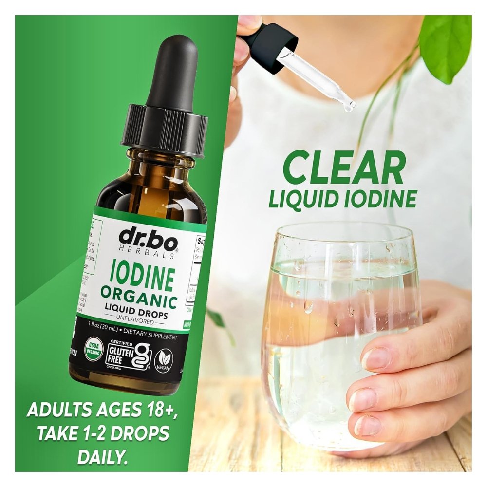 Dr Bo Herbals Clear Iodine Liquid Drops, Potassium Iodide. For Thyroid Support, Improved Energy. 30mls Exp:11/2027 - Image 5