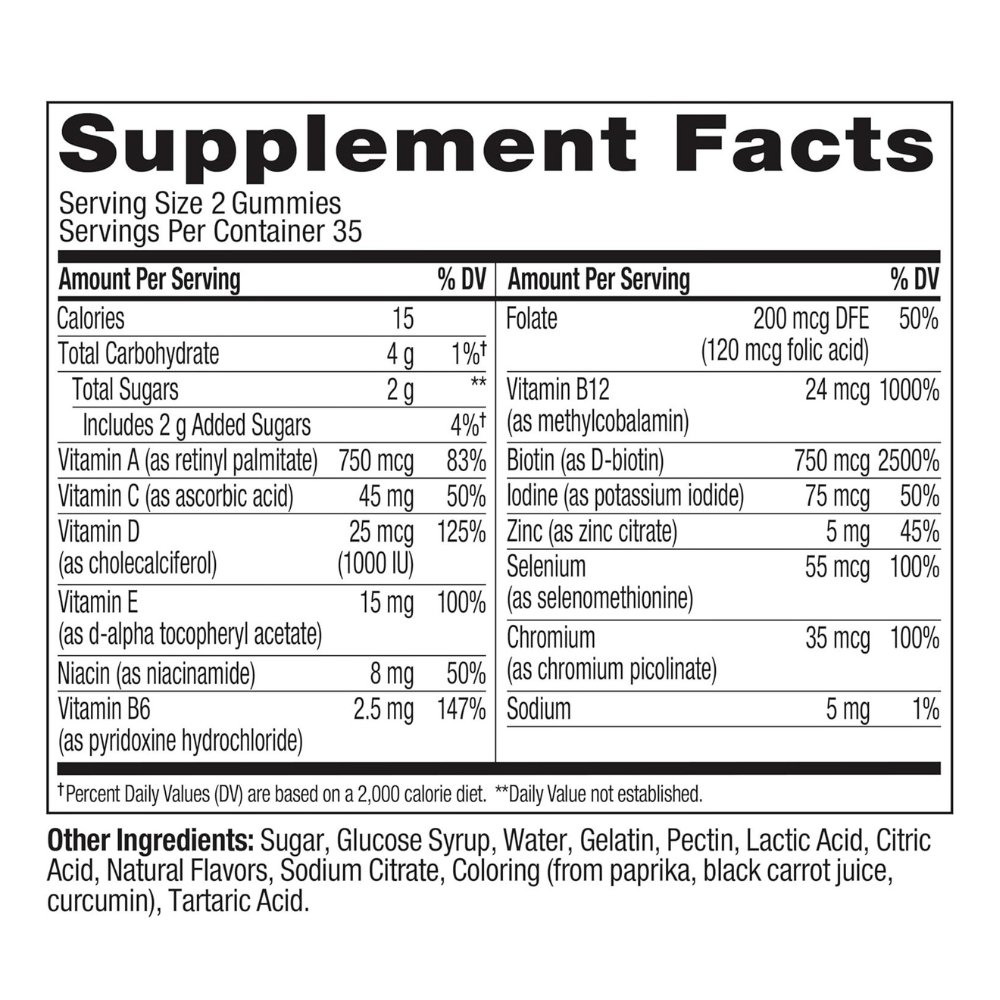 OLLY Teen Girl Multi Gummy, With 15 Essential Vitamins. For Healthy Skin & Immune Support, Berry Melon Flavor, 70 Count, Exp: 05/2027 - Image 7