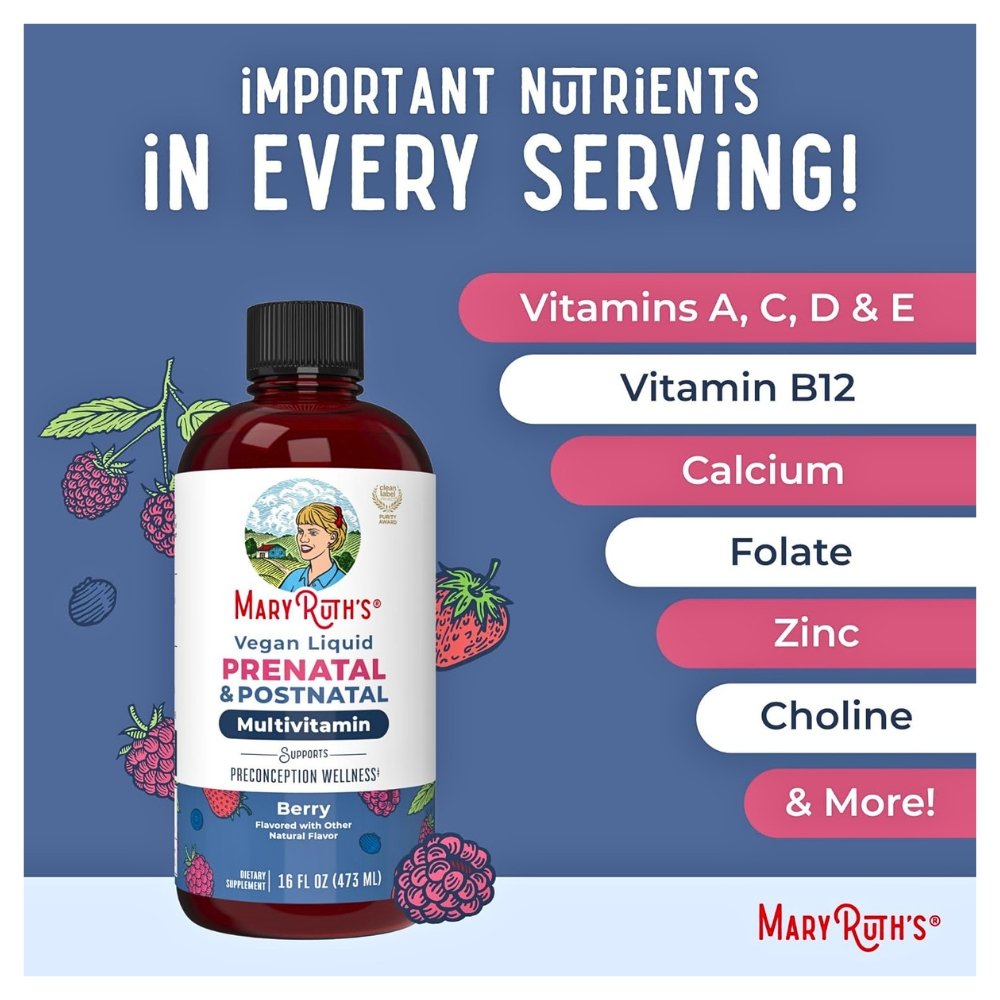 Mary Ruth's Postnatal & Prenatal Women's Multivitamins With Ginger for Pre-Conception, Pregnancy & Nursing, 480mls Exp: 10/2027 - Image 7