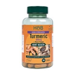 Holland & Barrets (H&B)  Turmeric 600mg, with Black Peppper. For Joint & Mobility Support Formula-90 Capsules                                                                    Exp: