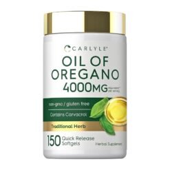 Carlyle Oil of Oregano With Black Seed Oil, Carvacrol & Thymoquinone. For Antimicobial, Antioxidant Support. Exp: 12/2028
