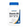Nutricost Methylcobalamin (Vitamin B12), 1000mcg. For Low Energy & Fatigue, Nerve Support,  120 Capsules Exp: 12/2028