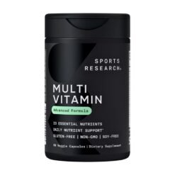 Sports Research Advanced Formula Multivitamin With Methylated Folate, B12 & CoQ10, Iodine.    60 Capsules.                                                           Exp:  10/2027