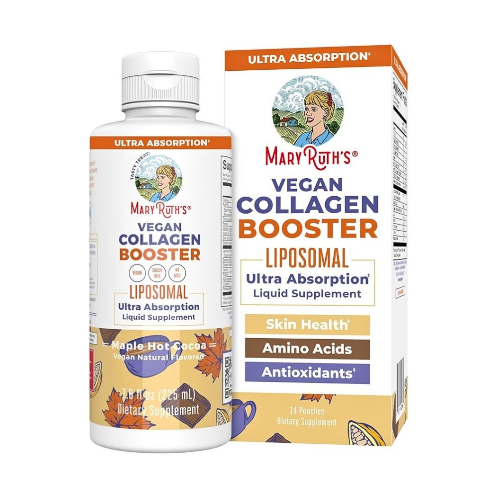 Mary Ruth's Liposomal Sugar Free Collagen Booster With Vitamin C & Amino Acids. For Skin Care, Improved Skin Firmness & Joint Support, 450mls. Exp: 11/2027