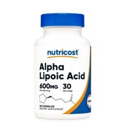 Nutricost Alpha-Lipoic Acid 600mg,  For Antioxidant Function, Metabolic Balance, Nerve and Collagen Support, Well Aging - 60 Capsules    Exp: 08/2028