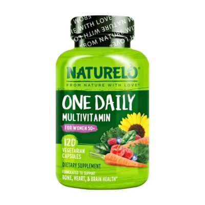 Naturelo One Daily Women's 50+ Multi (Iron Free) From Organic Whole Food. With Activated Folate, B12, To Boost Immunity, Energy & Health.     60 Capsules                                                                                              Exp: 12/2027