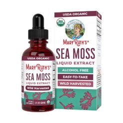 Mary Ruth's Organic, Wild Harvested Irish Sea Moss Liquid Drops. Nature’s Superfood With Antioxidants, Vitamins, Minerals For Adults & Kids Ages 14+,  Unflavored    30mls                              Exp: 12/2027