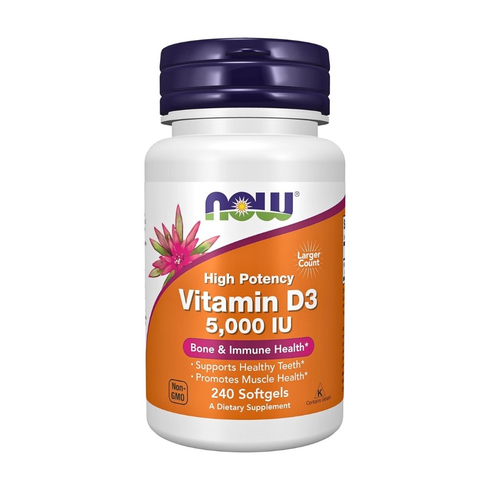 Now Foods Vitamin D3, 5,000IU. For Immune, Bone Support, Overall Wellness, 120 Softgels Exp: 12/29