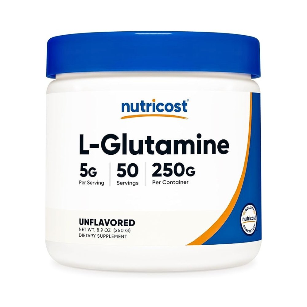Nutricost l-Glutamine 5G. For Muscle Recovery, Endurance, Improved Performance, Immune & Gut Health, 250G Powder Exp: 02/2029
