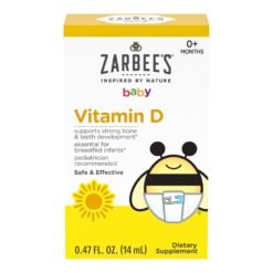 Zarbee's Baby& Toddler Vitamin D3 Drops, Unflavored 400 IU Vitamin D3. For Healthy Bones, Immune System Support, Normal Sleep Rhythms                      Exp: 11/2027