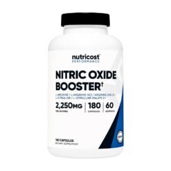Nutricost Nitric Oxide Booster 2250MG With L-Arginine & L-Citrulline 1500MG| 750MG. For Improved Blood Flow, Blood Pressure, Erectile Function, 180 Capsules.  |2 Months Supply|   Exp:  03/2029
