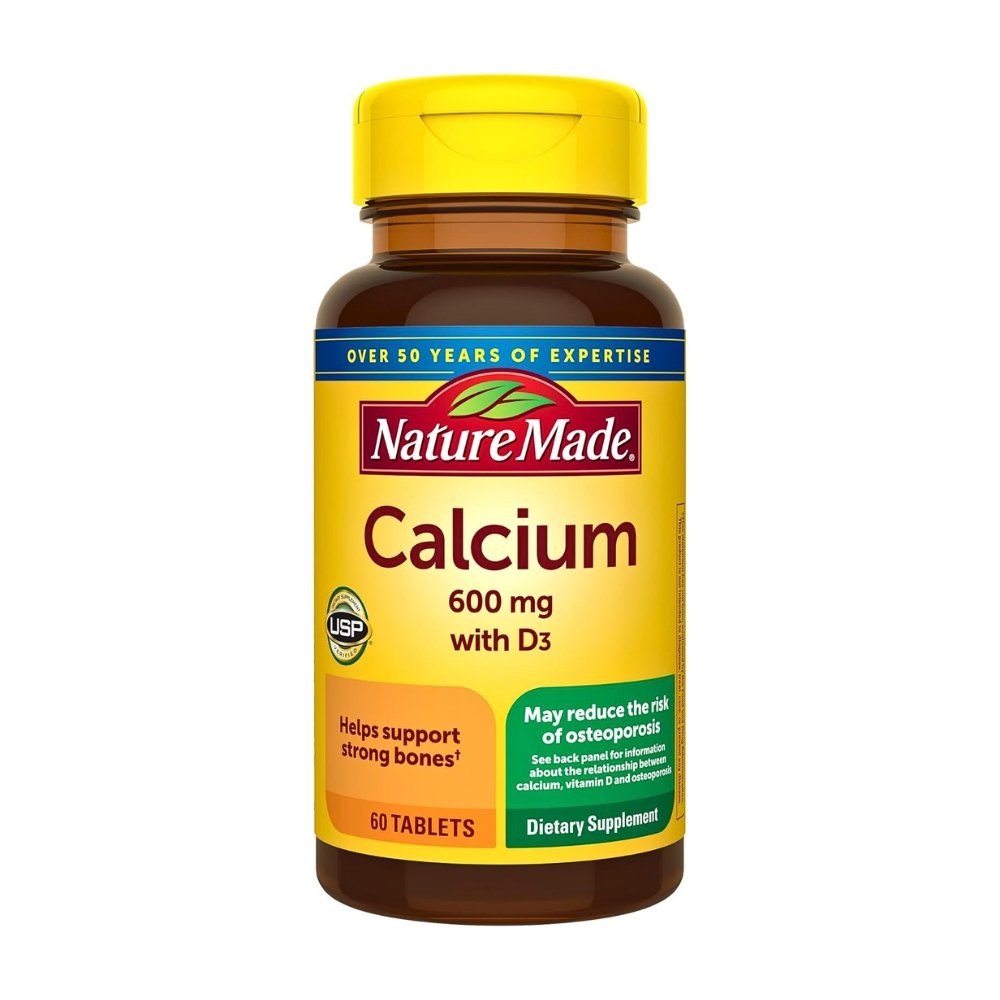 Nature Made Calcium & Vitamin D3, 600MG with 400IU. Support For Bone Health, Strong Teeth, Muscle & Nerve Function, 60 Tablets Exp:10/2028