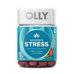 OLLY Goodbye Stress Gummy With GABA, L-Theanine, Lemon Balm For Stress Relief, Berry Flavour,  60 Count    Exp: 11/2026