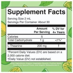 Alternative view of Mary Ruth's L-Theanine 200mg Liquid Drops. For Mood, Focus & Natural Sleep Support for Adults & Kids. Vegan, Non-GMO  . 60mls                                                                             Exp: 12/2028