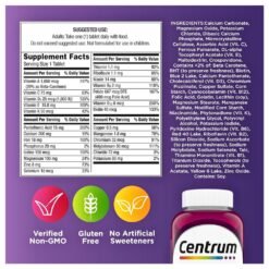 Alternative view of Centrum Multivitamin For Women With Iron, Vitamin D3, B Vitamins & Antioxidants. For Overall Wellness, Energy, Hormonal Balance - 120Ct.    Exp: 12/2027