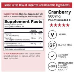 Alternative view of NatureWise Cranberry Concentrate With Vitamin C & E, 12,500MG. Antioxidant Support For Skin, Immune, Urinary Health & Inflamm-aging,  60 Softgels                                                                      Exp:  06/2028