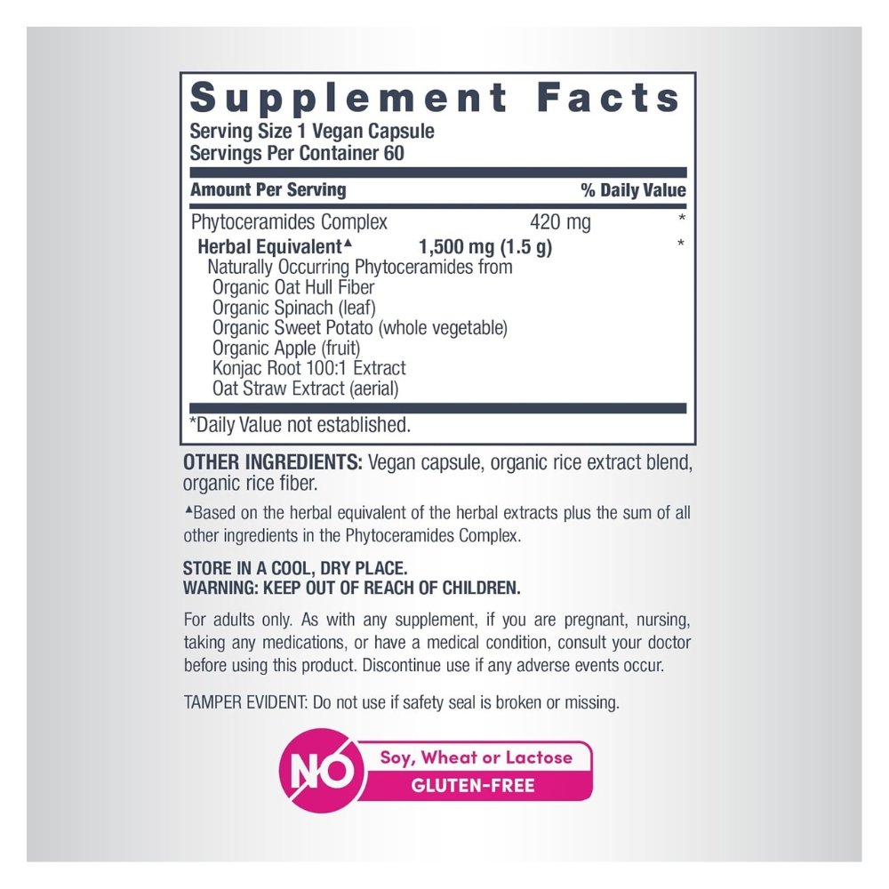 Neocell Phytoceramides, 420MG. Plant Derived Ceramides For Deep Hydration & Skin Barrier Support, Non GMO, 60 Capsules Exp: - Image 3
