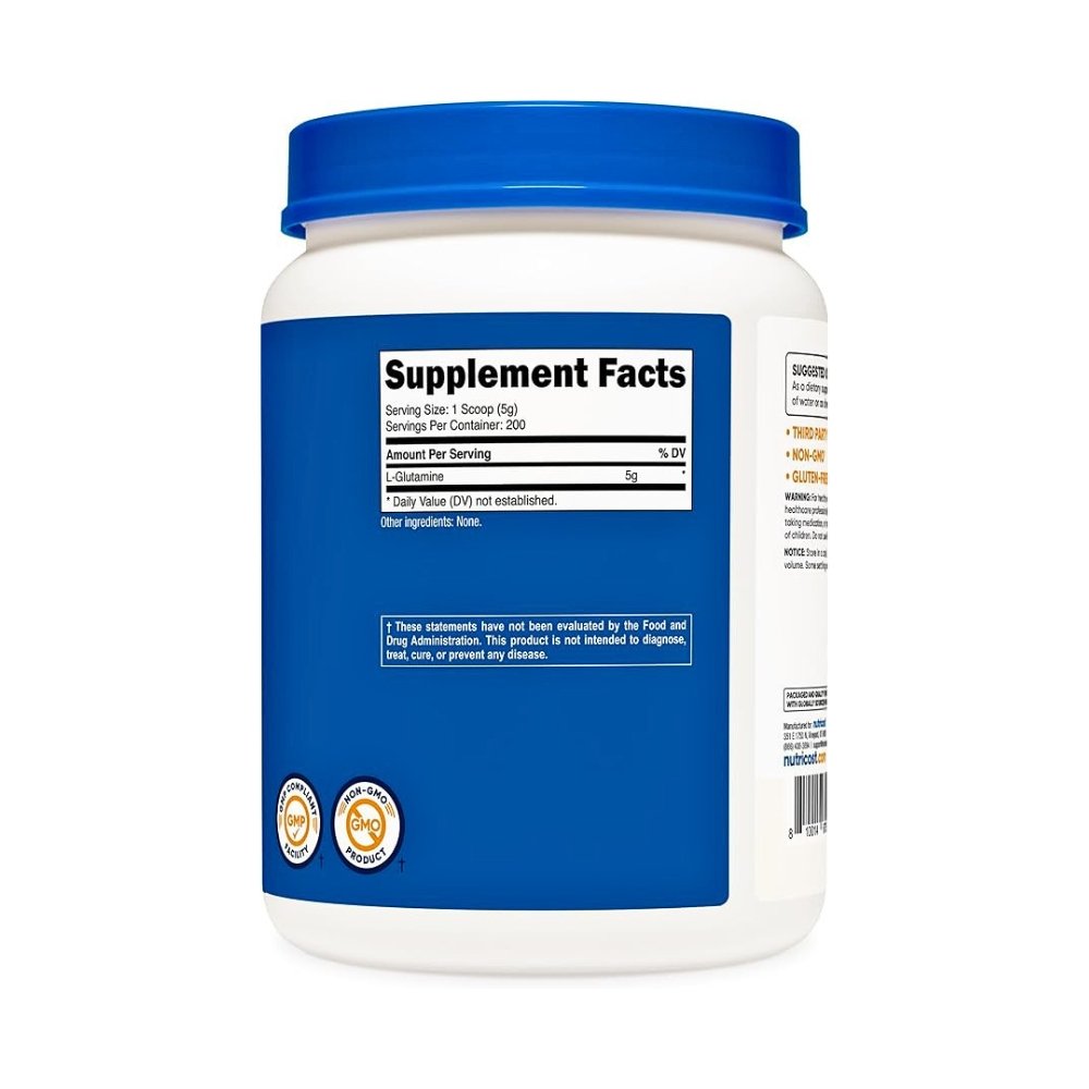 Nutricost L-Glutamine 5G. For Muscle Recovery, Endurance, Improved Performance, Immune & Gut Health, 1000G Powder Exp: 02/2029 - Image 3