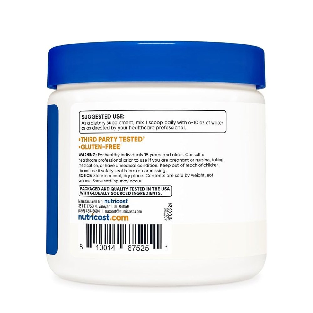 Nutricost l-Glutamine 5G. For Muscle Recovery, Endurance, Improved Performance, Immune & Gut Health, 250G Powder Exp: 02/2029 - Image 3