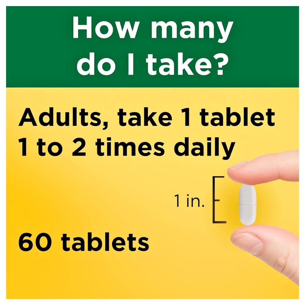 Nature Made Calcium & Vitamin D3, 600MG with 400IU. Support For Bone Health, Strong Teeth, Muscle & Nerve Function, 60 Tablets Exp:10/2028 - Image 3