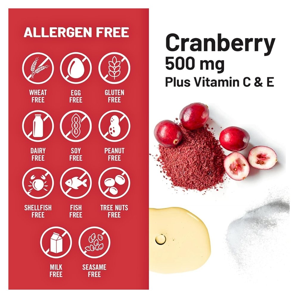 NatureWise Cranberry Concentrate With Vitamin C & E, 12,500MG. Antioxidant Support For Skin, Immune, Urinary Health & Inflamm-aging, 60 Softgels Exp: 06/2028 - Image 4
