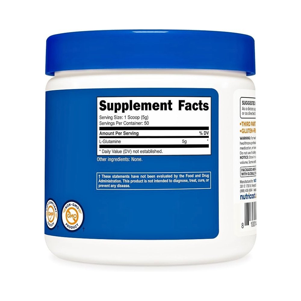 Nutricost l-Glutamine 5G. For Muscle Recovery, Endurance, Improved Performance, Immune & Gut Health, 250G Powder Exp: 02/2029 - Image 4