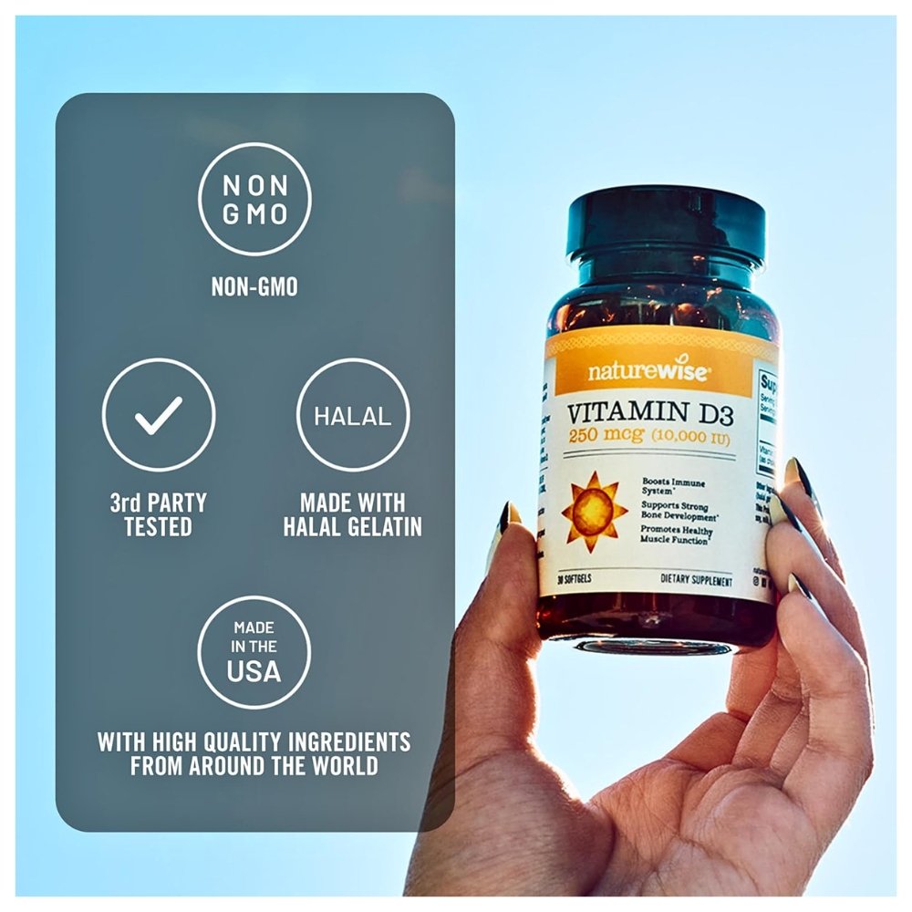 Naturewise Vitamin D3, 4,000IU. For Immune, Bone Support, Healthy Muscle Function, Overall Wellness, 30 Softgels Exp: - Image 4