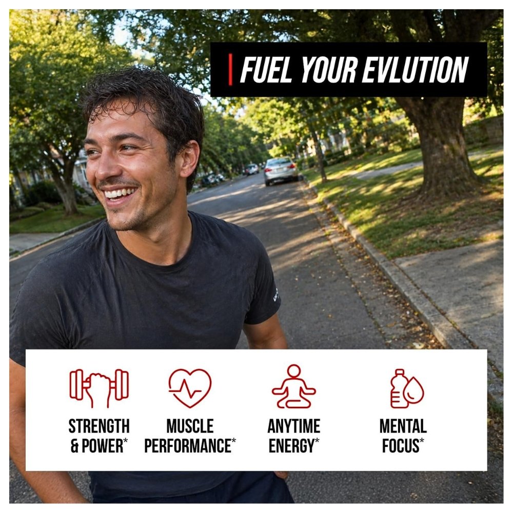 Evlution Nutrition Creatine Extra Energy With Vitamins B6, B12, C, Taurine & Amino Acids. Supports Muscle Growth, Boosts Energy, Endurance & Cognition , 30 Servings Exp: 12/2027 - Image 4