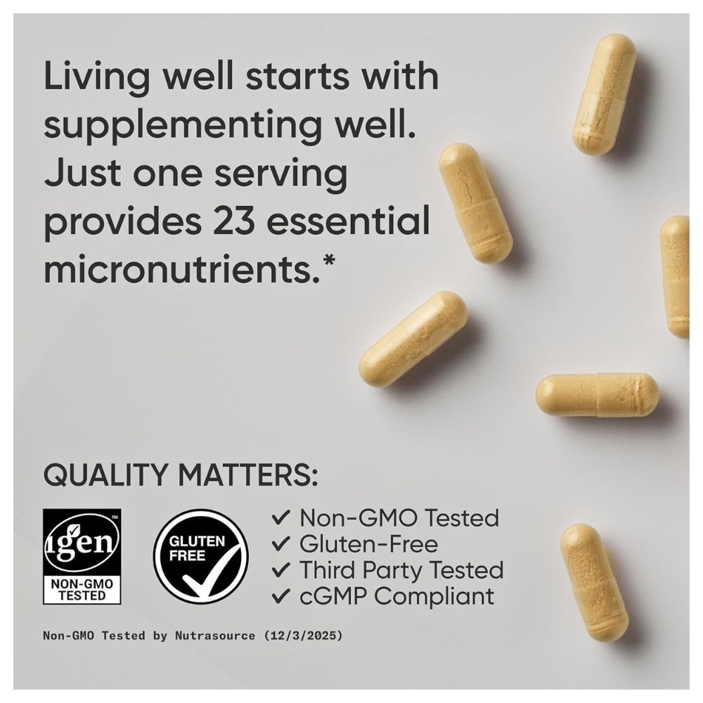 Sports Research Advanced Formula Multivitamin With Methylated Folate, B12 & CoQ10, Iodine. 60 Capsules. Exp: 10/2027 - Image 5