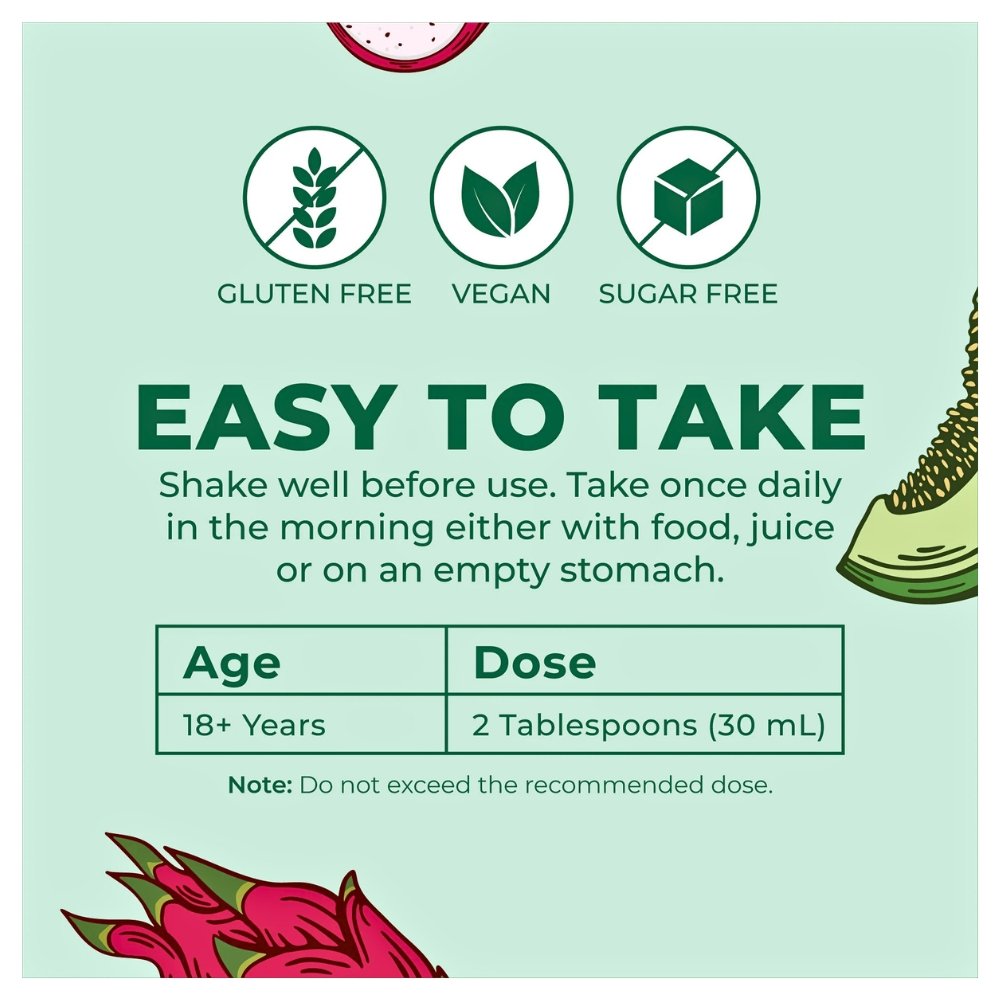 Mary Ruth's Liquid Multivitamin With Lustriva & Biotin 10000mcg. For Thicker Hair, Smoother Skin & Fewer Wrinkles, Dragon Fruit. 450mls, Exp: 02/2028 - Image 5